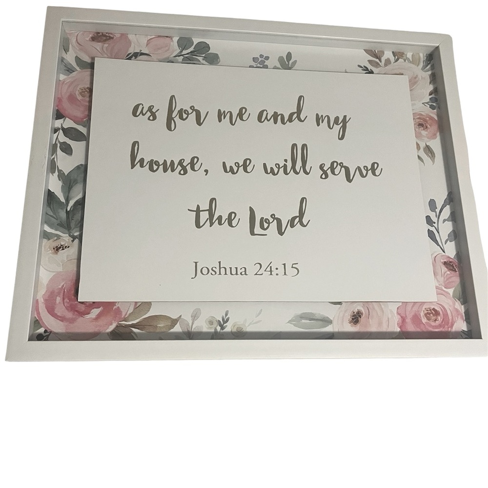 Floral Wall Art with Inspirational Quote